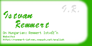 istvan remmert business card